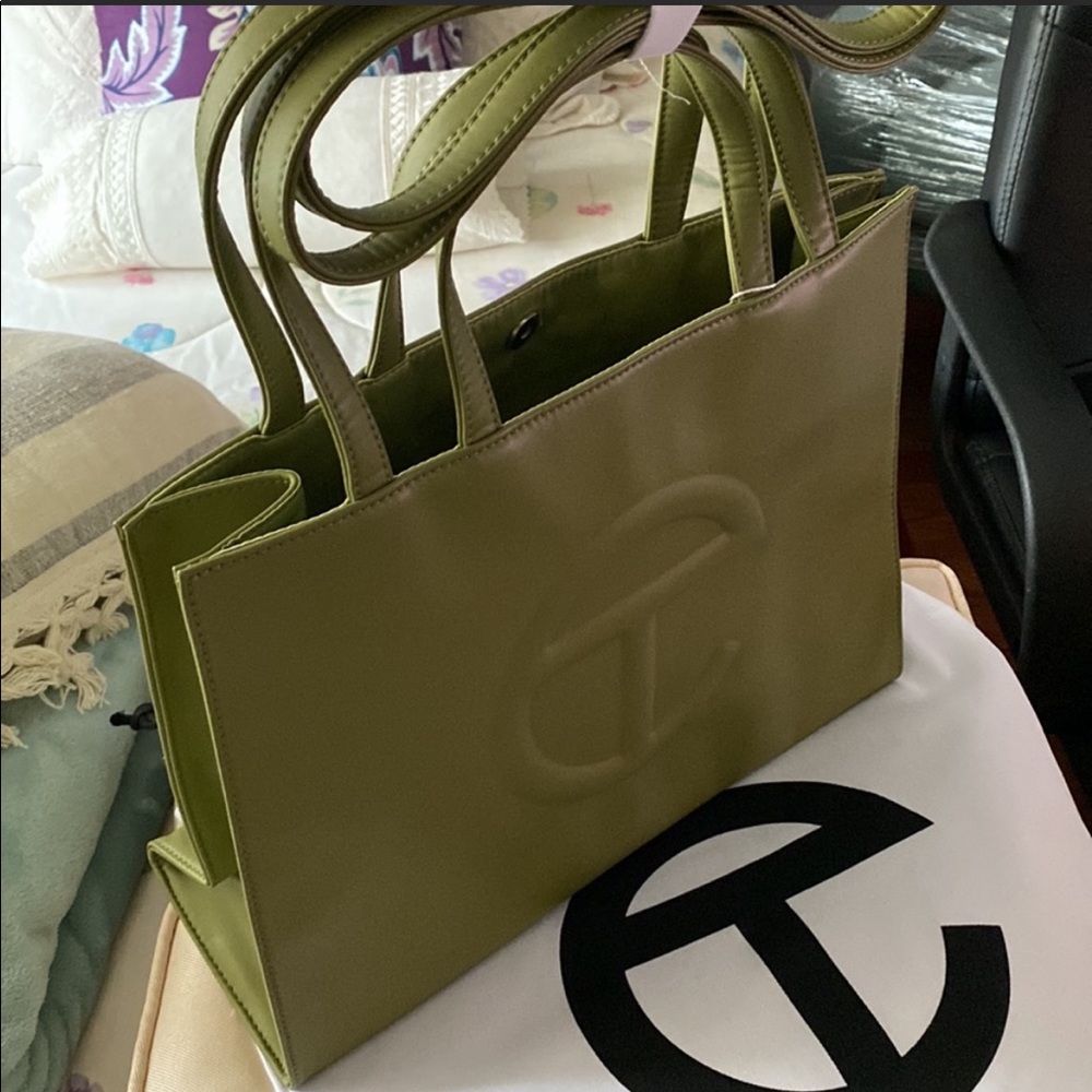 NWT Telfar Medium Shopping Bag - Drab - Picture 7 of 7